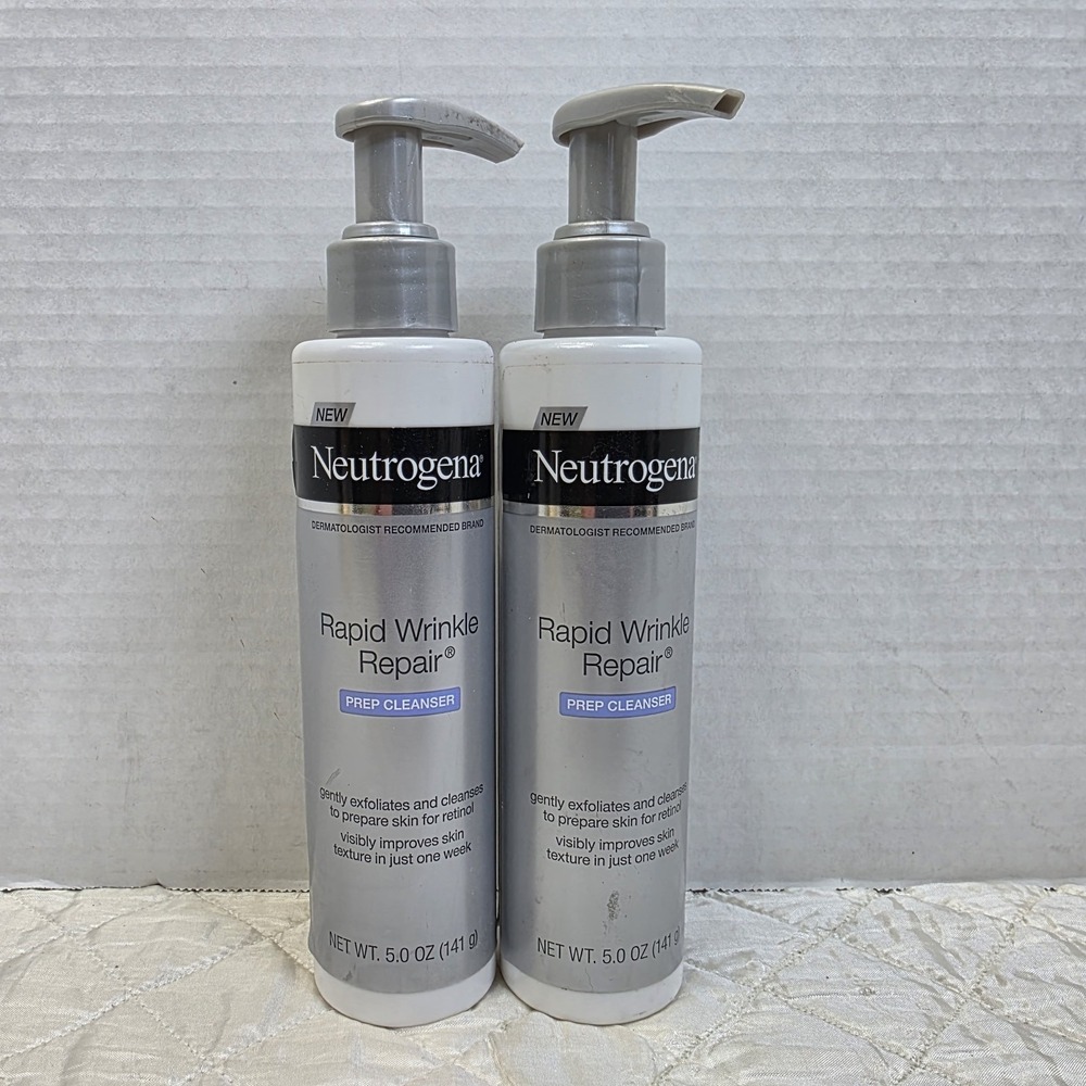 2 Pack - Neutrogena Rapid Wrinkle‎ Repair Prep Cleanser 5 Oz. Each